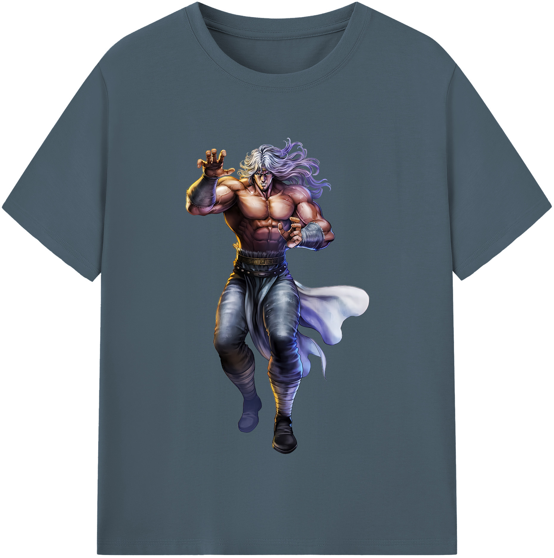 （画像用） 北斗の拳 Fist of the North Star 綿100％半袖Tシャツ（フロントプリント）